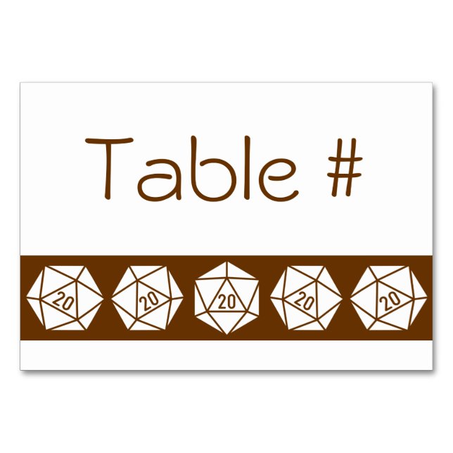 Tabletop Chic i choklad Bordskort (Framsidan)