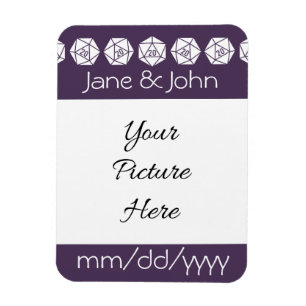 Tabletop Chic i lila Spara-datum-magnet Magnet