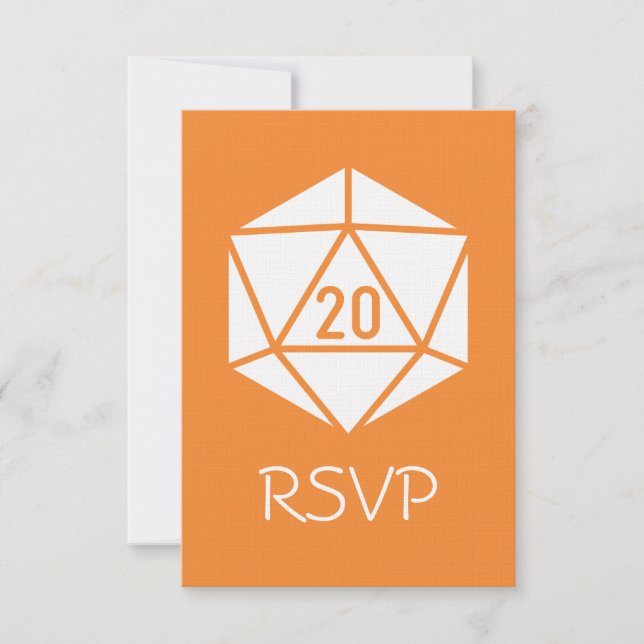 Tabletop Chic i Orange RSVP-kort OSA Kort (Framsida)