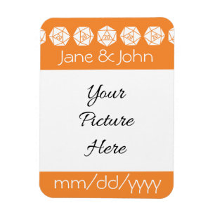 Tabletop Chic i orange Spara-datum-magnet Magnet