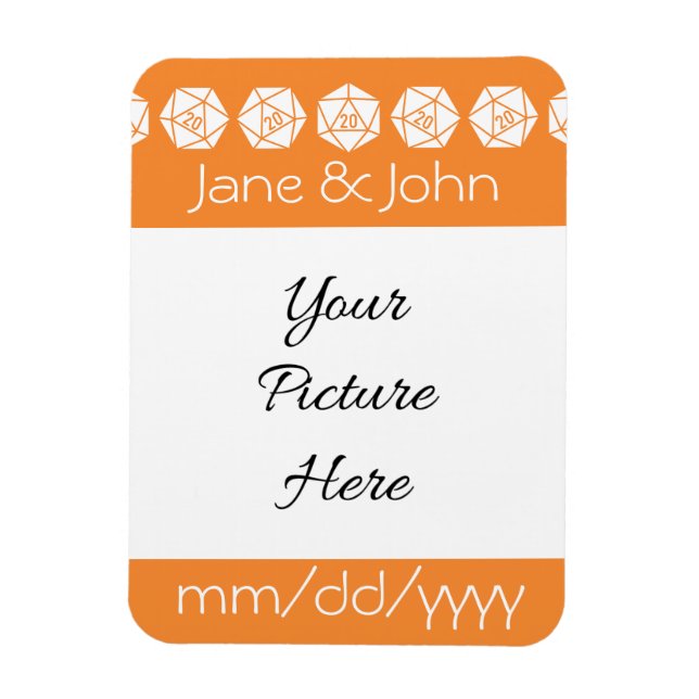Tabletop Chic i orange Spara-datum-magnet Magnet (Vertikal)