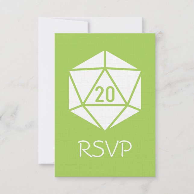 Tabletop Chic i Peridot RSVP-kort OSA Kort (Framsida)