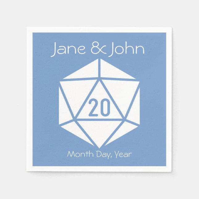 Tabletop-Chic i Periwinkle Napkins Pappersservett (Framsidan)