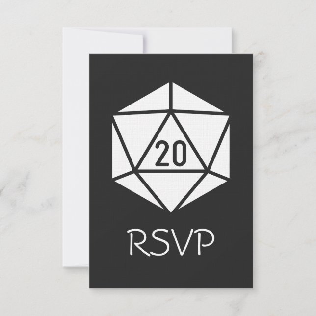 Tabletop Chic i svart RSVP-kort OSA Kort (Framsida)