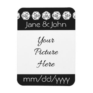 Tabletop Chic i svart Spara-datum-magnet Magnet