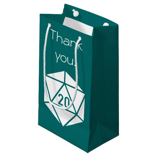 Tabletop-Chic i Teal Gift Bag (Framsidan Vinklad)