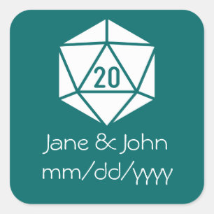 Tabletop-Chic i Teal Sticker Fyrkantigt Klistermärke