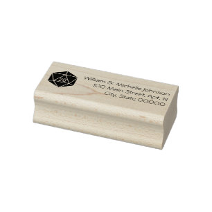 Tabletop Chic Wooden Adress Frimärke Stämpel