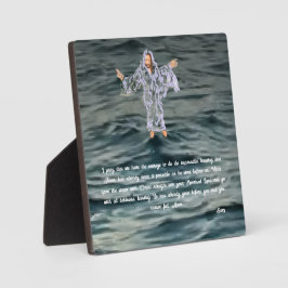 Tabletop Easel med Canvas: Jesus går på Vatten