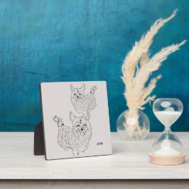 Tabletop Easel with Canvas; Corgi Puppies