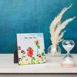 Tabletop Easel with Canvas; Vild Flower's