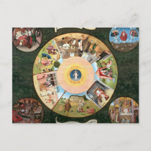 Tabletop på de sju dagstidningarna vykort
