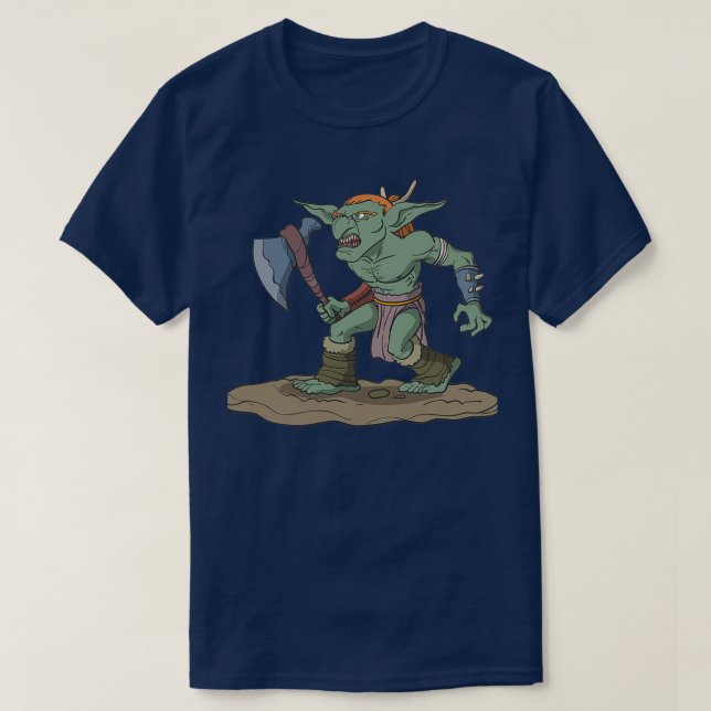 Tabletop rollplay figur goblie with ax t shirt (Design framsida)