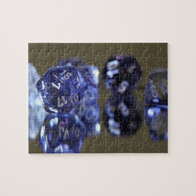 Tabletop RPG | Fantasy Role Player Dice på Spegel Pussel (Horisontell)