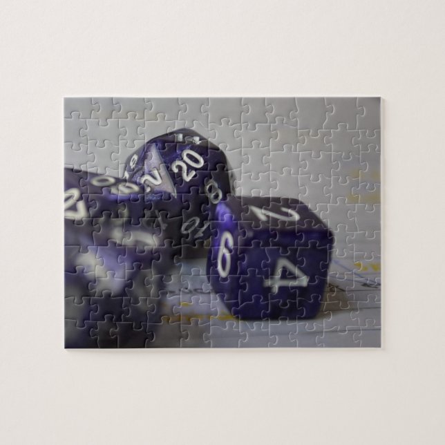 Tabletop RPG | PNP Fantasy Roll Player Blue Dice Pussel (Horisontell)