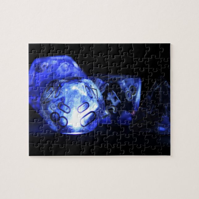 Tabletop RPG | PNP-rollspelarens blå ljusgunga Dic Pussel (Horisontell)