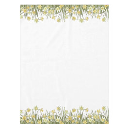 Tablettdukar med blommigt gräns av gult daffodils