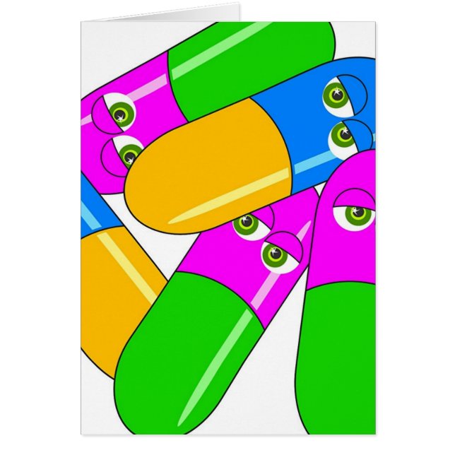 Tablettkapslar Hälsningskort (Framsidan)