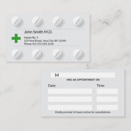 Tablettlådans Professionell Mediccal Kor Grönt Tidsbeställning Kort