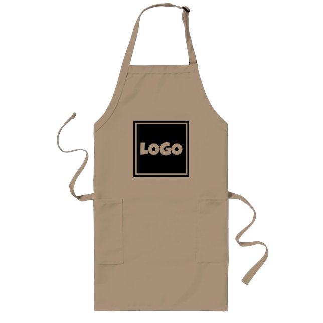 Tablier Logo – Elegant Simple professionnal  Långt Förkläde (Framsidan)