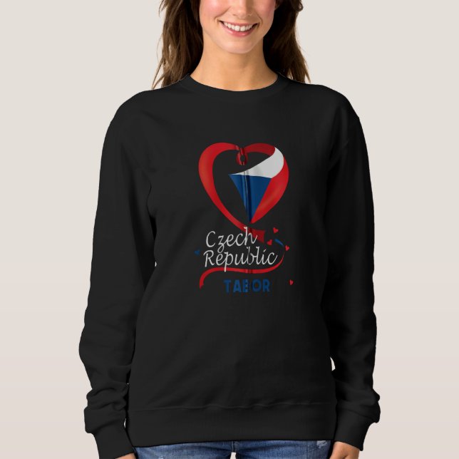 Tabor Czech Republic Heart Flagga Lejon Jacka av A T Shirt (Framsida)