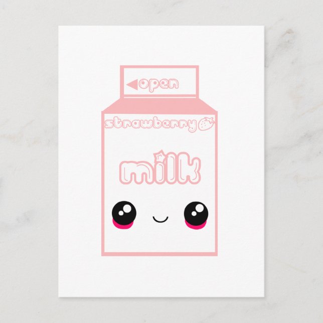 Tabu Japan Mjölk Line - jordgubbsbär Vykort (Framsida)