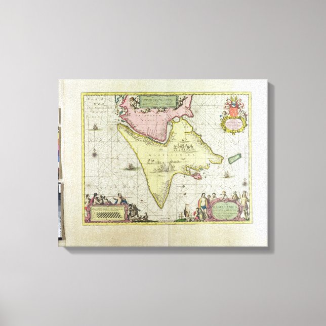 Tabula Magellanica, Quatierrae del Fuego, plate 18 Canvastryck (Framsida)