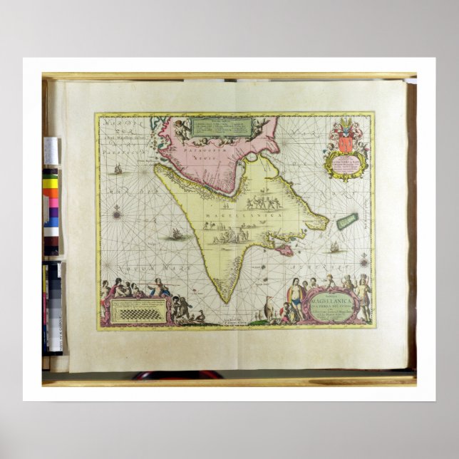 Tabula Magellanica, Quatierrae del Fuego, plate 18 Poster (Framsidan)