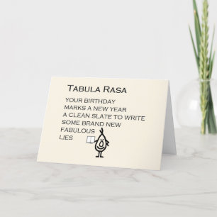 Tabula Rasa Ett roligt födelsedagsdikt Tack Kort