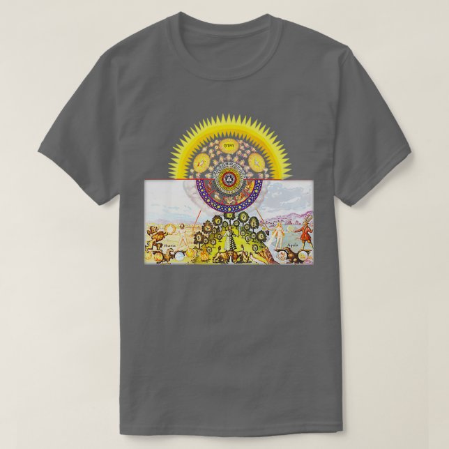 TABULA SMARAGDINA HERMETIS Emerald Tablet T Shirt (Design framsida)
