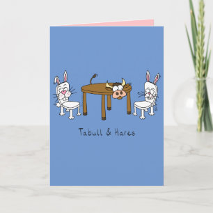 Tabull och Hares - Bunny och Bul Pun-hälsningskort Kort