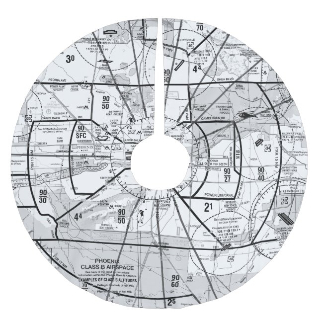 TAC-diagram för Phoenix flygplats Julgransmatta Borstad Polyester (Framsidan)
