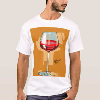 taça com vinho tinto t shirt