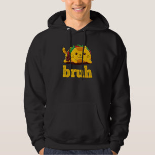 Tacco Average Bruh Cat Funny Meme som säger Bruh m Hoodie