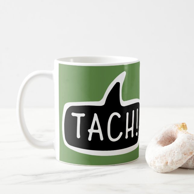 TACH! Tyska Hälsning, Hej Tal Bubble Kaffemugg (Med munk)