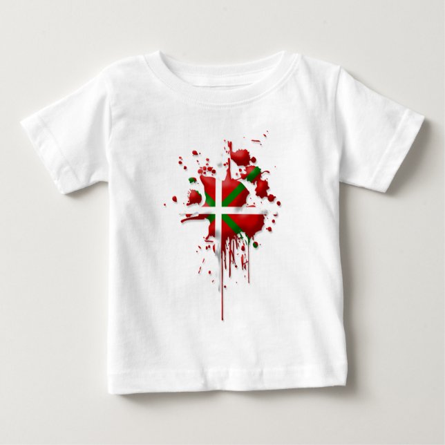 tâche drapeau Basque Euskadi Tee (Framsida)