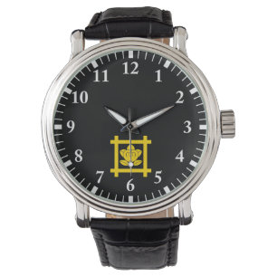 Tachibana-vapenskölden av Nichiren-sekten Armbandsur