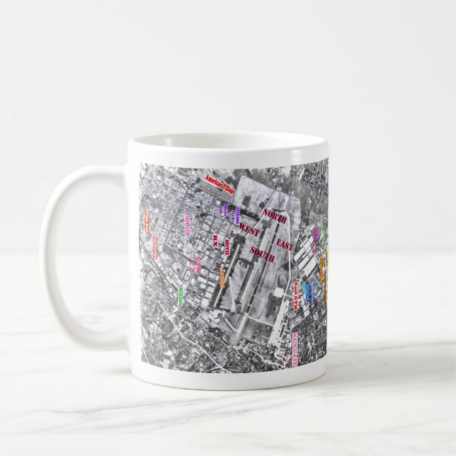Tachikawa flygbasJapan C-124~Base karta Kaffemugg (Vänster)