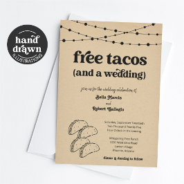 Tacho-bröllopsinbjudan - gratis Tacos Inbjudningar