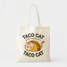 Tacho Cat är Kattdjuret Taco Cat Cute Tygkasse