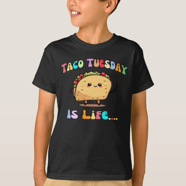 Tacho Tisdag är Life Funny Kawaii Taco Barn T Shirt (Framsida)