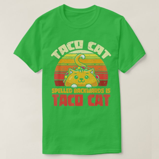 Tachocat-stavade bakåt är Tacocat-nuny Retro t T Shirt (Design framsida)