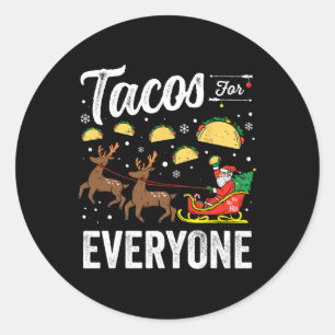 Tachos för alla julklapp Tacho Julafton Santa Runt Klistermärke