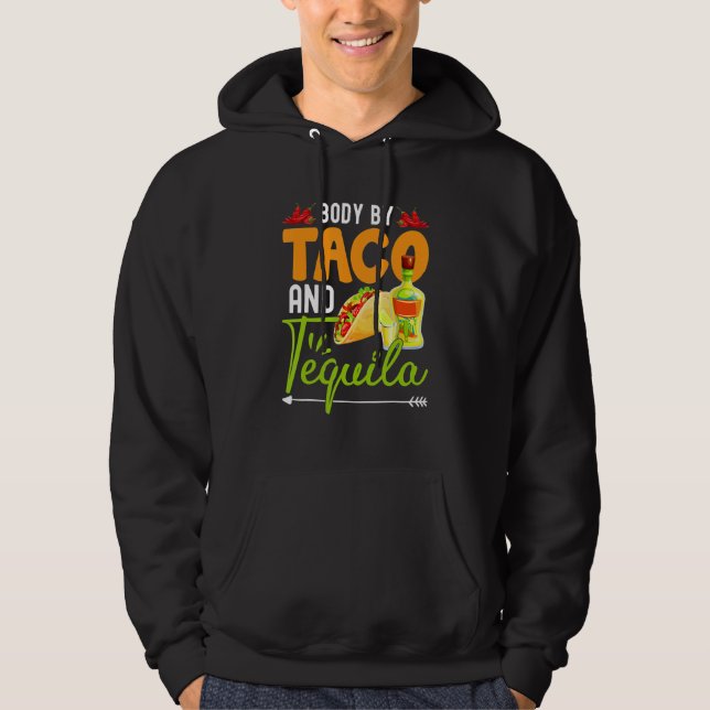 Tachos och Tequila Mexican Cinco de M. Hoodie (Framsida)