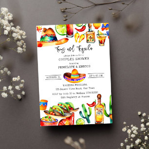 Tachos och tequila par duschmall inbjudningar