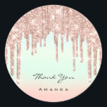 Tack 16:e Möhippan  Glitter Ombre Runt Klistermärke<br><div class="desc">FlorenceK-design</div>