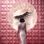 Tack 16:e Möhippan Ro Glitter Öga Runt Klistermärke<br><div class="desc">FlorenceK-design</div>