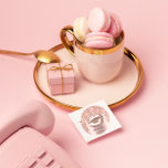 Tack 16:e Möhippan Ro Kiss Läppar i Glitter Runt Klistermärke<br><div class="desc">FlorenceK-design</div>