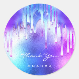 Tack 16:e Möhippans Rosa-holografiska enheter i Na Runt Klistermärke