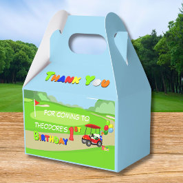 Tack 1:a födelsedag Red Golf Cart Boy's Presentaskar